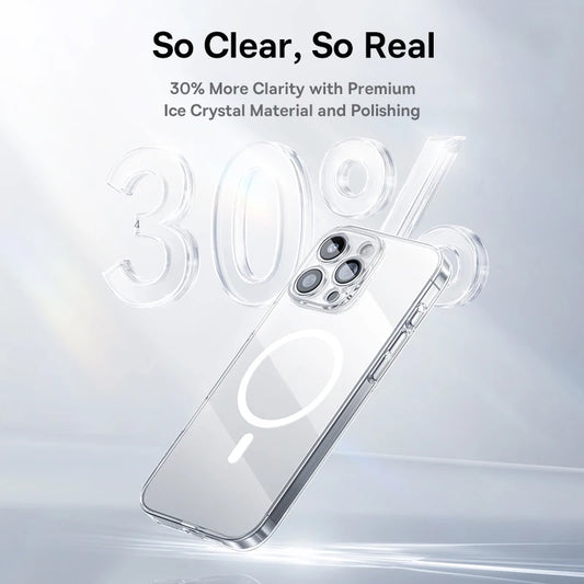 Baseus Magnetic Case Compatible with MagSafe Case PC Ultra Thin for iPhone Pro Max with Wireless Charging