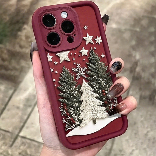 Christmas Red Wine Shockproof Case for iPhone