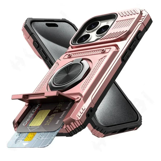 Protective Case with Magnetic Ring for iPhone