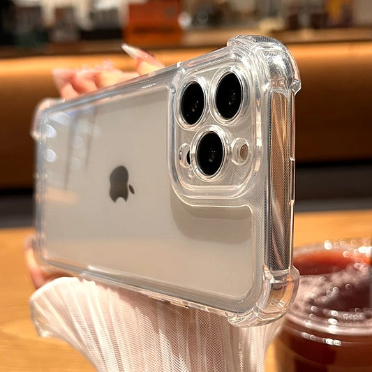 Luxury Shockproof Clear Case for iPhone