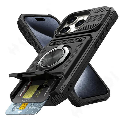 Protective Case with Magnetic Ring for iPhone