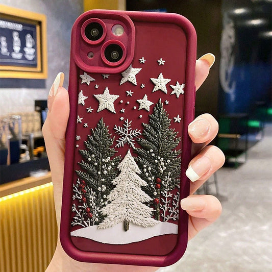 Christmas Red Wine Shockproof Case for iPhone
